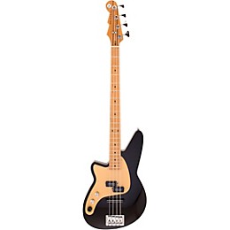 Reverend Decision Left-Handed P Bass Midnight Black