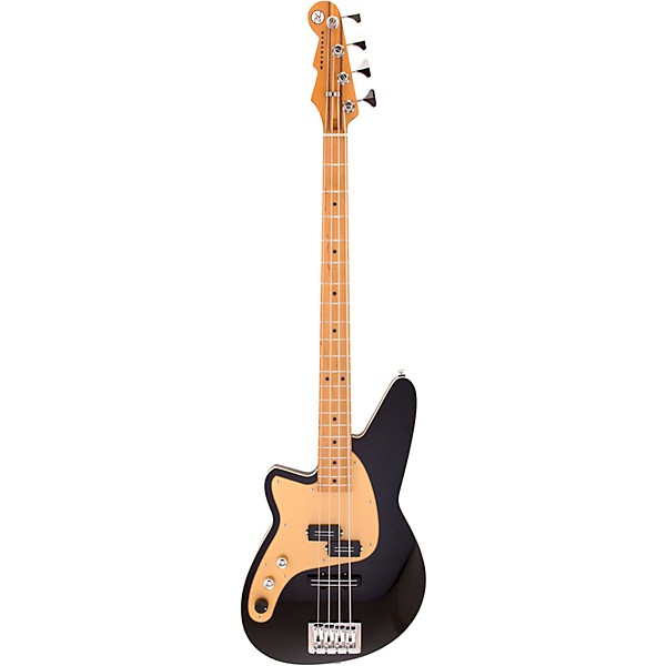 Reverend Decision Left-Handed P Bass Midnight Black