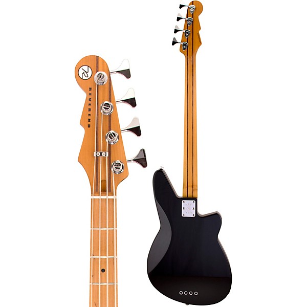 Reverend Decision Left-Handed P Bass Midnight Black