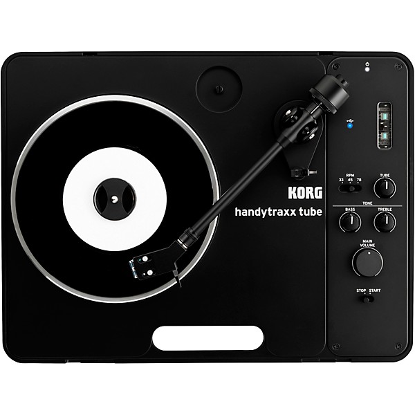 KORG handytraxx tube Portable Record Player with NuTube Black/Silver