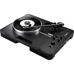 KORG handytraxx tube J Limited-Edition Portable Record Player with NuTube and Jico Clipper MM Cartridge Black/Silver