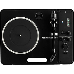 KORG handytraxx tube J Limited-Edition Portable Record Player with NuTube and Jico Clipper MM Cartridge Black/Silver