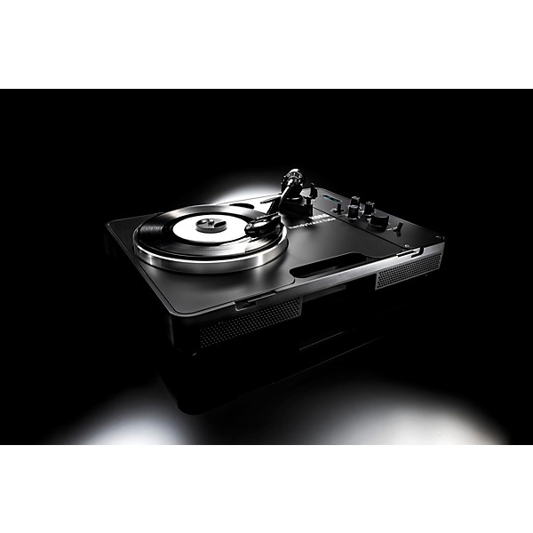 KORG handytraxx tube J Limited-Edition Portable Record Player with NuTube and Jico Clipper MM Cartridge Black/Silver