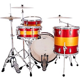 Ludwig Classic Maple 3-Piece Fab Shell Pack With 22" Bass Drum Red/Gold Tri-Band