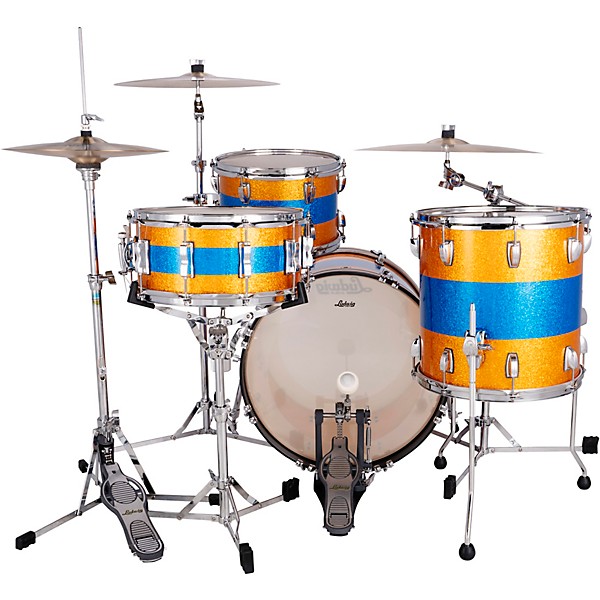 Ludwig Classic Maple 3-Piece Downbeat Shell Pack With 20" Bass Drum Gold/Blue Tri-Band