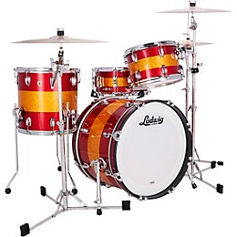Ludwig Classic Maple 3-Piece Downbeat Shell Pack With 20" Bass Drum Red/Gold Tri-Band