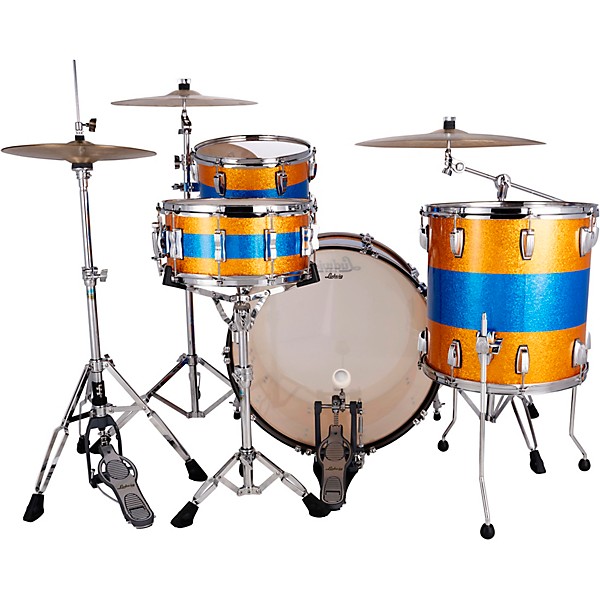 Ludwig Classic Maple 3-Piece Pro Beat Shell Pack With 24" Bass Drum Gold/Blue Tri-Band