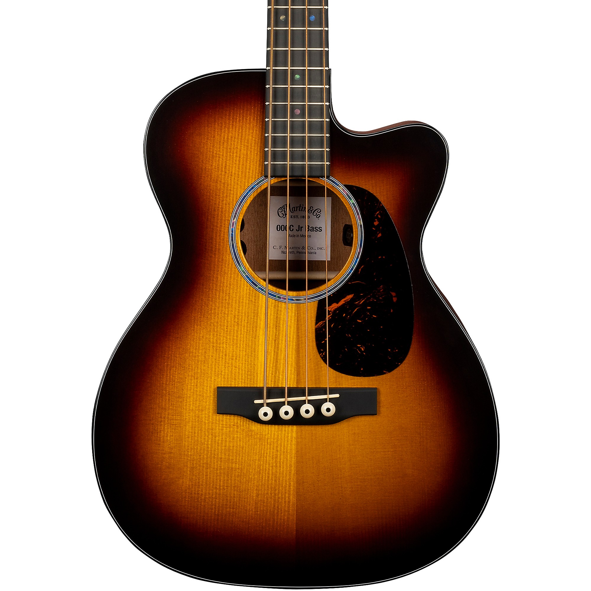 Martin 000CJR-10E Junior Acoustic Bass Guitar Sunburst