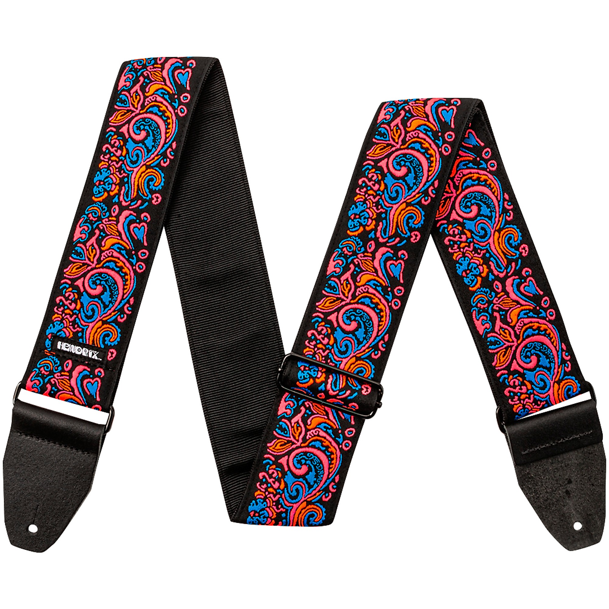 Dunlop Jimi Hendrix Blacklight Love Drops Guitar Strap Pink