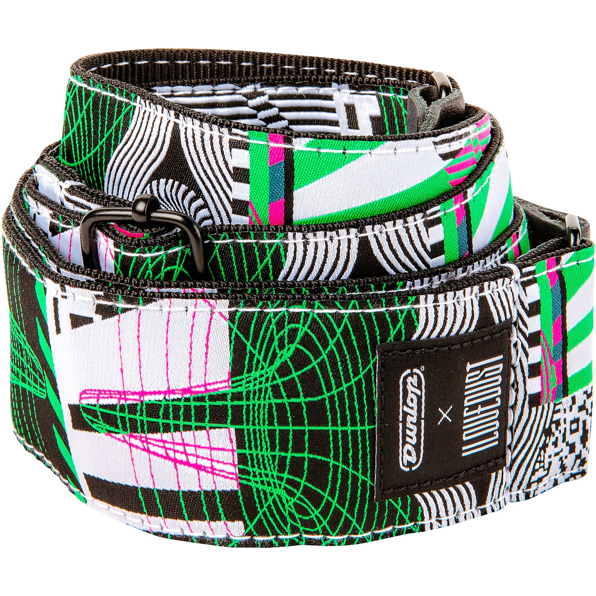 Jim dunlop ILD05 I Love Dust Fangs Green Guitar strap