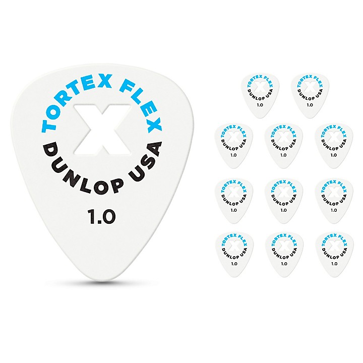Médiators Tortex Flex X 1,0 Mm - Lot De 12 - Poignée Sculptée Pour Meilleur Contrôle