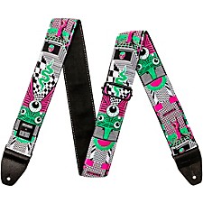 Jim dunlop ILD05 I Love Dust Fangs Green Guitar strap