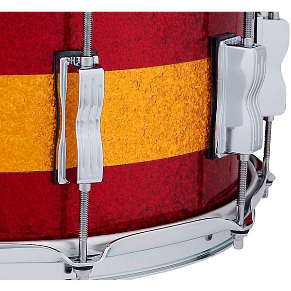 Ludwig Classic Maple Snare Drum 14 x 6.5 in. Red/Gold Tri-Band