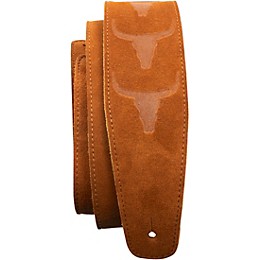 Perri's Embossed Bull Natural Suede Guitar Strap 2.5 in.