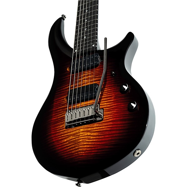 Sterling by Music Man Majesty 7 7-String Electric Guitar With DiMarzio Pickups Tiger Eye