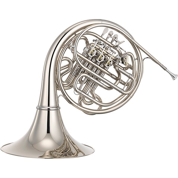 Yamaha YHR-872NDUWOC Custom Series Double Horn with Detachable Bell - Instrument Only Nickel Silver