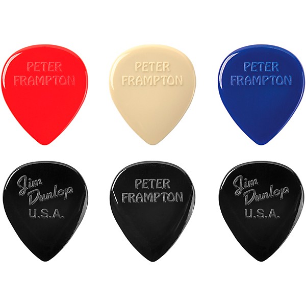 Dunlop Peter Frampton Vintage Jazz Teardrop Variety Picks 2.08 mm 6 Pack