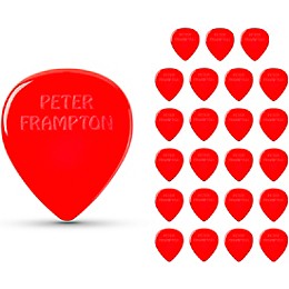 Dunlop Peter Frampton Vintage Jazz Teardrop Red Picks 2.08 mm 24 Pack