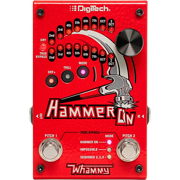 DigiTech HammerOn Pitch Octave Effects Pedal Red | Guitar Center