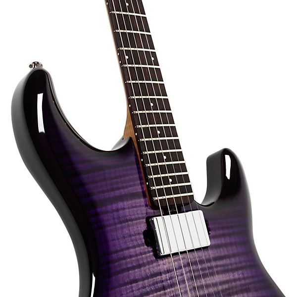 Ernie Ball Music Man Luke 4 HT Maple Top HH Electric Guitar Grape Slushie