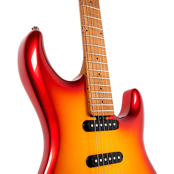 Ernie Ball Music Man Luke 4 HSS Electric Guitar Fireball