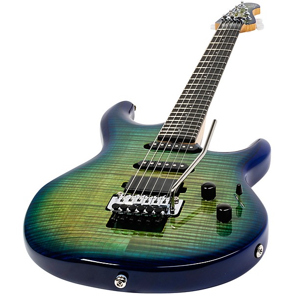 Ernie Ball Music Man BFR Luke 4 HSS Floyd Rose Electric Guitar Green Tide