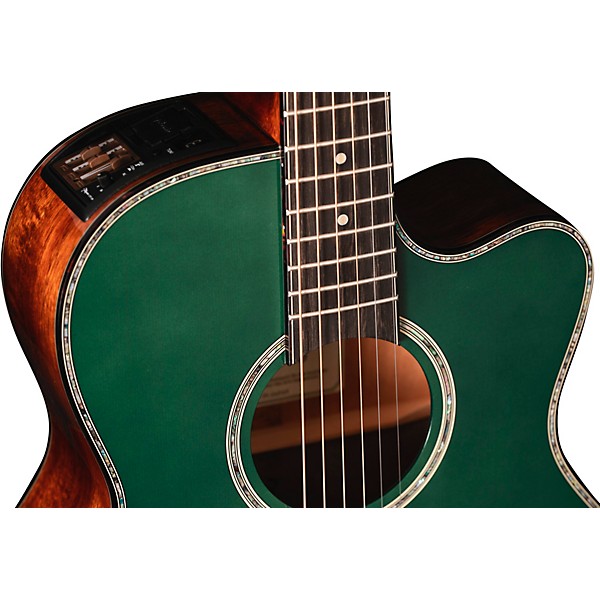 Takamine Englemann Spruce-Hawaiian Koa Limited-Edition OM Acoustic-Electric Guitar Antique Evergreen
