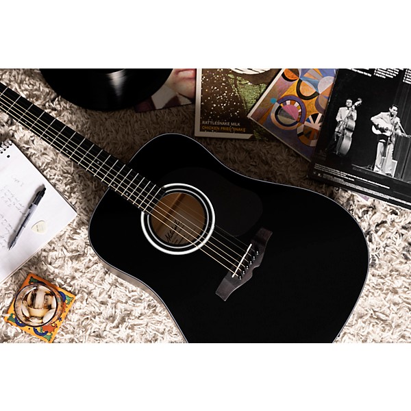 Mitchell Launch D100 Dreadnought Acoustic Guitar Black