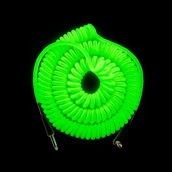 MXR 30' GLO Coil Instrument Cable Straight to Angle 30 ft.