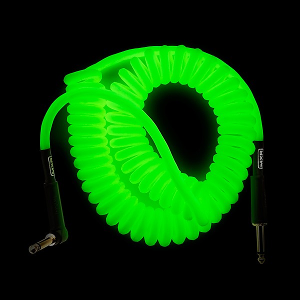 MXR 30' GLO Coil Instrument Cable Straight to Angle 30 ft.
