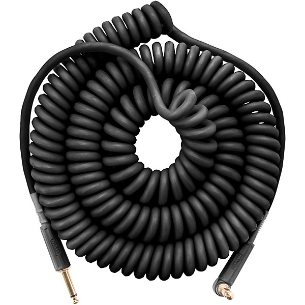 MXR 30' Coil Instrument Cable Straight to Angle 30 ft. Black