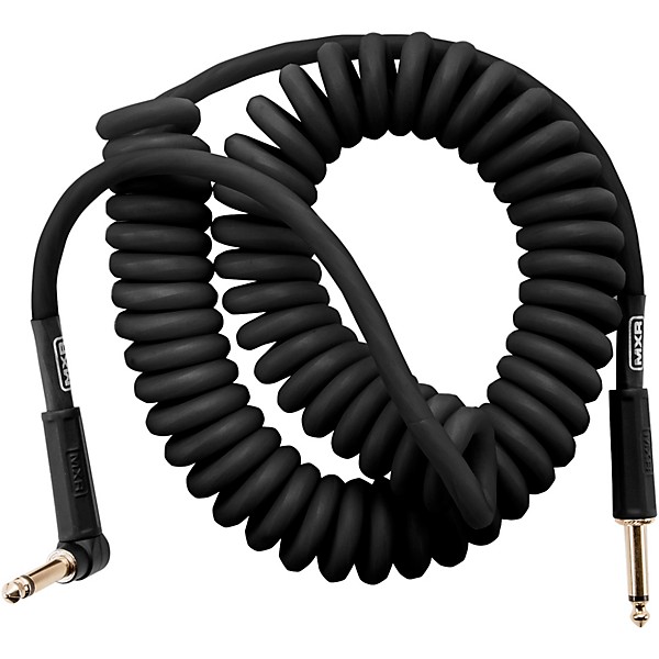MXR 15' Coil Instrument Cable Straight to Angle 15 ft. Black
