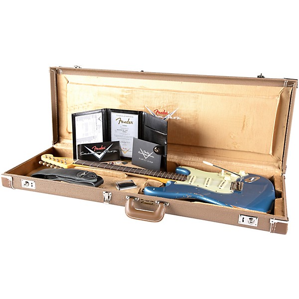 Fender Custom Shop Time Machine Series 1962 Stratocaster Relic Electric Guitar Aged Lake Placid Blue