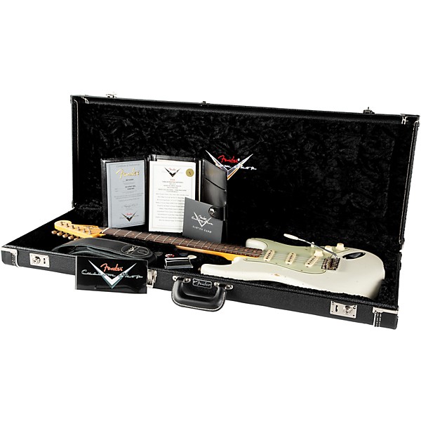 Fender Custom Shop Time Machine Series 1962 Stratocaster Relic Electric Guitar Aged Olympic White