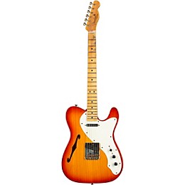 Fender Custom Shop Limited Edition 50s Telecaster Thinline Journeyman Relic Electric Guitar Aged Cherry Sunburst