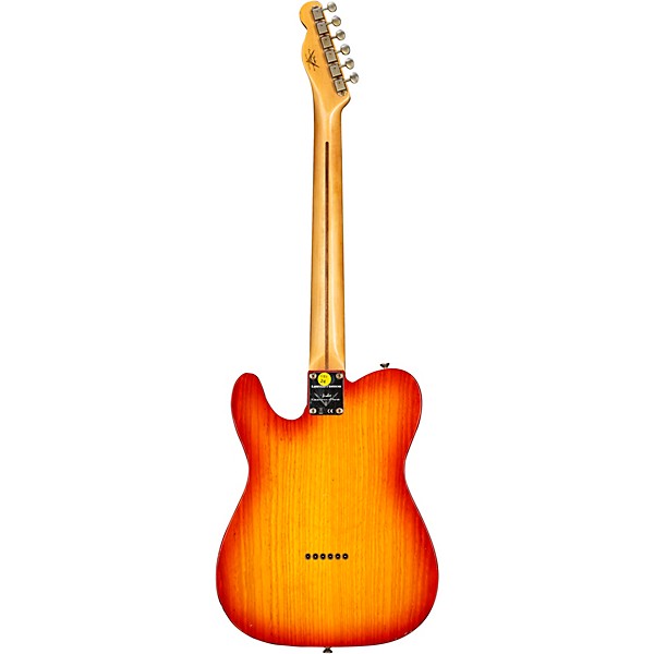Fender Custom Shop Limited Edition 50s Telecaster Thinline Journeyman Relic Electric Guitar Aged Cherry Sunburst