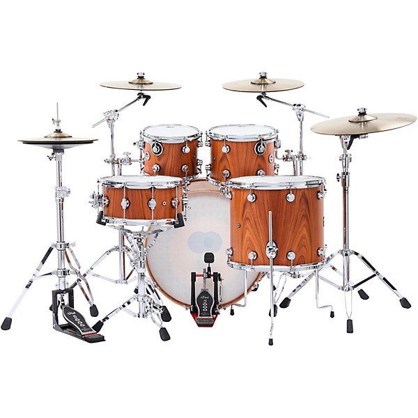 DW DWe Wireless Acoustic-Electronic Convertible 5-Piece Drum Set Bundle With 22" Bass Drum, Cymbals and Hardware Limited E...