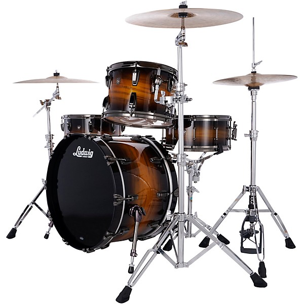 Ludwig Maple Exotic 3-Piece FAB Shell Pack with 22 in. Bass Drum Gold Burst