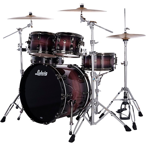 Ludwig Maple Exotic 4-Piece Studio Shell Pack with 22 in. Bass Drum Amethyst Burst