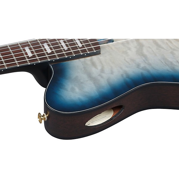 Ibanez FRH20QMN Quilted Maple Top Nylon-String Acoustic-Electric Guitar Cosmic Blue Sunburst