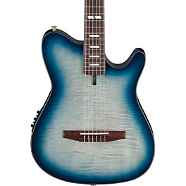 Ibanez FRH20FMN Flamed Maple Top Nylon-String Acoustic-Electric Guitar Cosmic Blue Sunburst