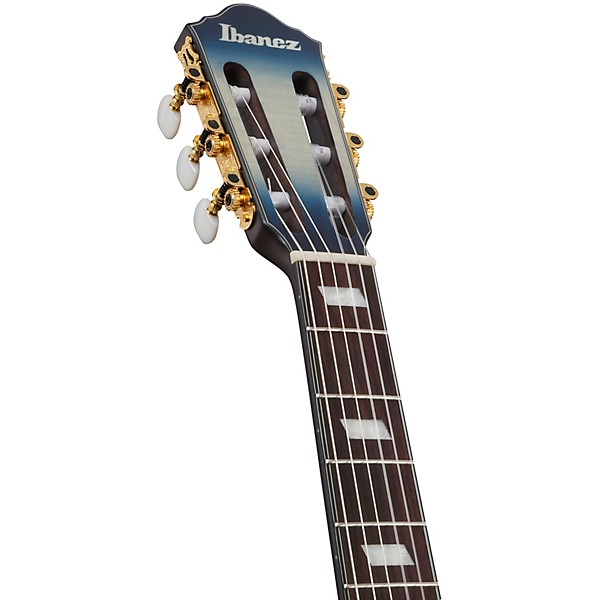 Ibanez FRH20FMN Flamed Maple Top Nylon-String Acoustic-Electric Guitar Cosmic Blue Sunburst