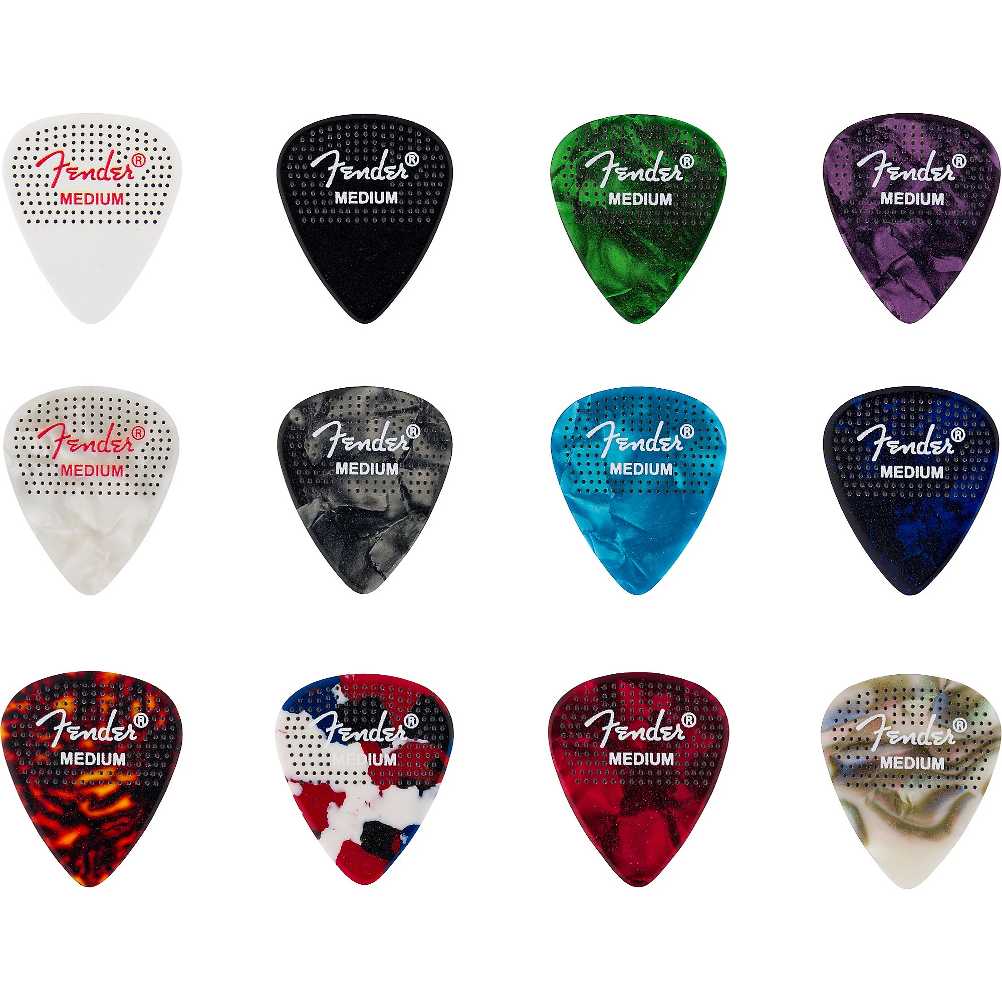 Fender Premium Celluloid 351 Shape Picks, Medium, Abalone, Pack - Foto 12