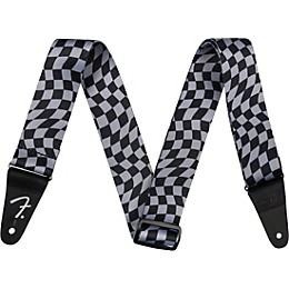 Fender Wavy Checkerboard Polyester Guitar Strap Grey
