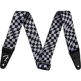 Fender Wavy Checkerboard Polyester Guitar Strap Grey