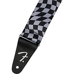 Fender Wavy Checkerboard Polyester Guitar Strap Grey