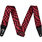 Fender Wavy Checkerboard Polyester Guitar Strap Red thumbnail