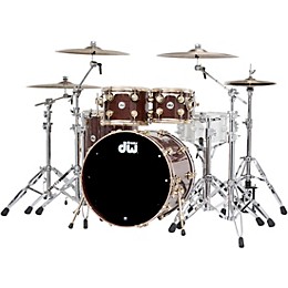 DW SSC Collectors Series 4-Piece Exotic Shell Pack With Gold Hardware - Natural Lacquer Over Tortoise Shell Pommele
