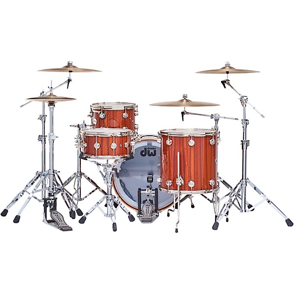 DW SSC Collectors Series 4-Piece Exotic Shell Pack With Nickel Hardware - Natural Lacquer Over Etimoe