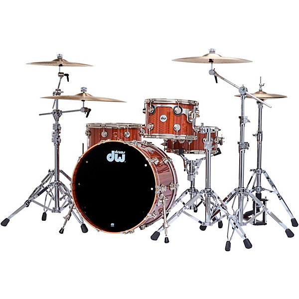 DW SSC Collectors Series 4-Piece Exotic Shell Pack With Nickel Hardware - Natural Lacquer Over Etimoe